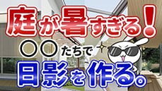 【お庭の日除け】直射日光が強くて暑すぎる庭…そんな庭じゃくつろげないので日陰を作る