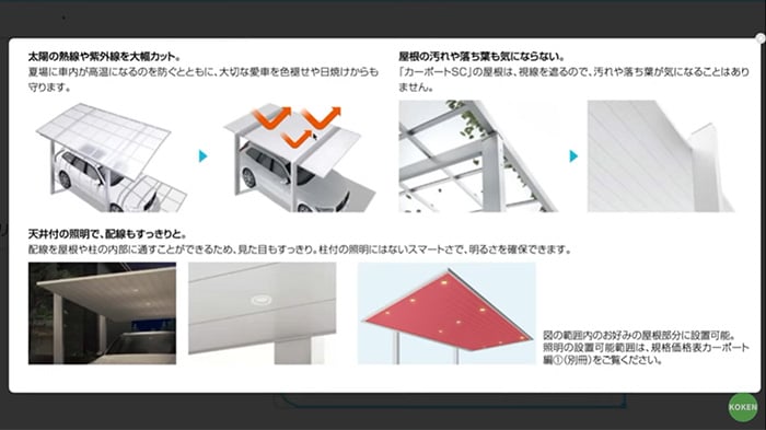 カーポートSCミニ その他特徴