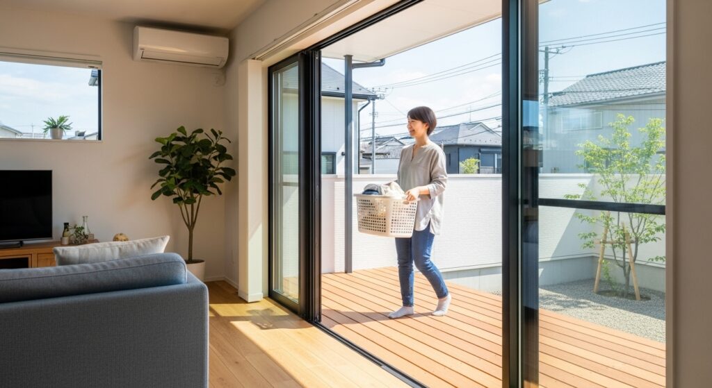 実は見落としがち？物干しに必要な広さとスムーズな家事動線