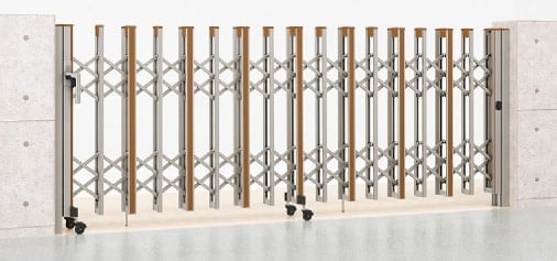 リクシル アルシャイン2 HW型 Cタイプ H12 780W 両開き ノンレールタイプ LIXIL カーゲート 伸縮門扉 伸縮ゲート カーテンゲート アコーディオン アルシャインⅡHW型 Cタイプ 両開き ＜ノンレール＞」の価格｜リクシル