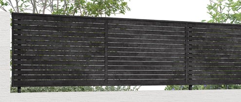 YKKAP ルシアスフェンス F01型 たて目隠し 2段支柱 自立建て用 複合カラーを激安価格で施工販売 - エクステリア工事キロ