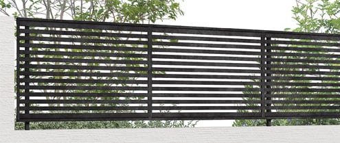 フェンスAA メタル調 MR1型 ＜多段柱 2段＞」の概算見積り - フェンス