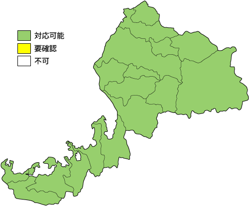 福井県の設置対応マップ