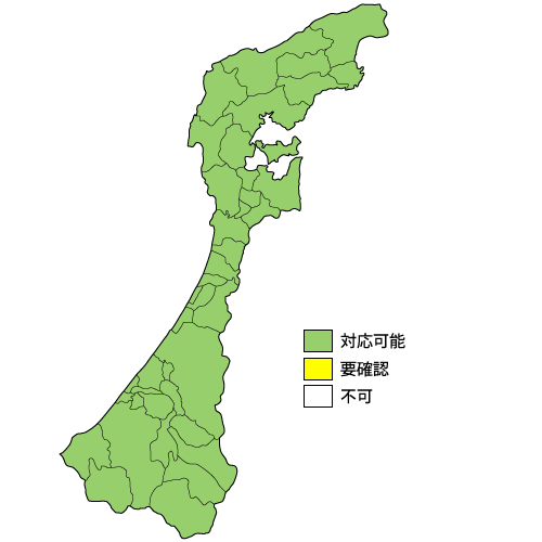 石川県の設置対応マップ
