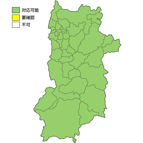 奈良県の設置対応マップ