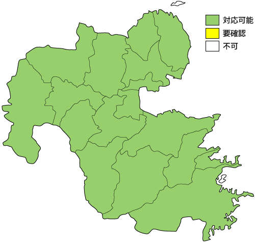 大分県の設置対応マップ