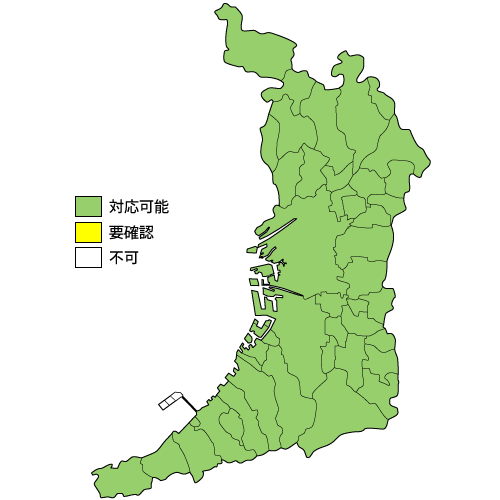 大阪府の設置対応マップ