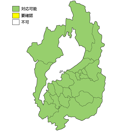 滋賀県の設置対応マップ