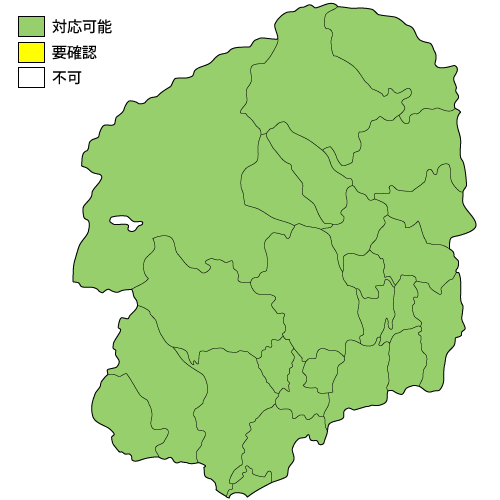 栃木県の設置対応マップ