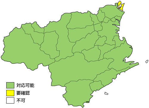 徳島県の設置対応マップ