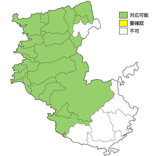 和歌山県の設置対応マップ