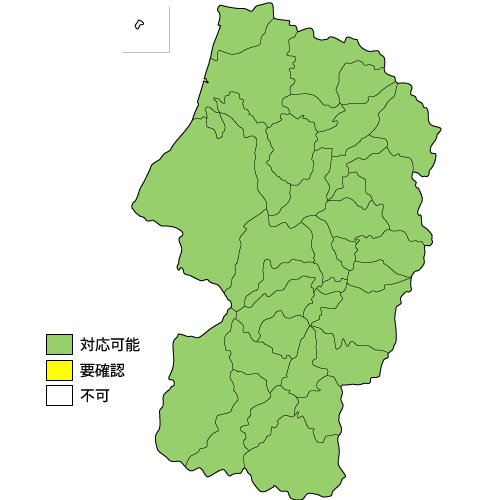 山形県の設置対応マップ