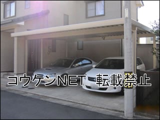 香川県Ｏ様 テリオスポートⅢ 900 2台用 ワイド 柱4本 施工例