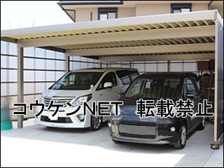 東京都Ｋ様 テリオスポートⅢ 900 2台用 奥行延長（柱6本） 施工例