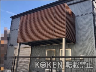 千葉県市川市Ｔ様 ビューステージ Hスタイル 横格子ルーバー ハイパーテション（柱建て式） 施工例