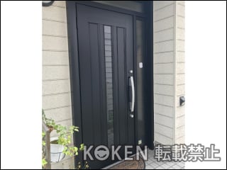 福岡県Ｔ様 リシェント 玄関ドア3 C12N型 片袖 ランマ付き 施工例