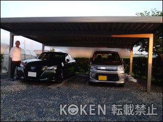 茨城県稲敷市Ｅ様 テリオスポートⅢ 1500 2台用 施工例