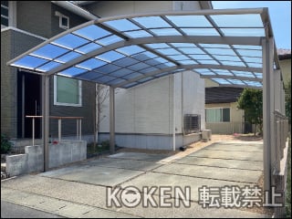 山口県山口市Ｋ様 ネスカR 3台用 M合掌＋縦連棟（1+1+1台） 施工例