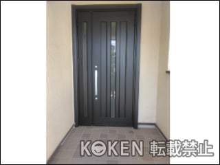 神奈川県鎌倉市Ｙ様 リシェント 玄関ドア3 C12N型 親子 アルミ仕様 施工例